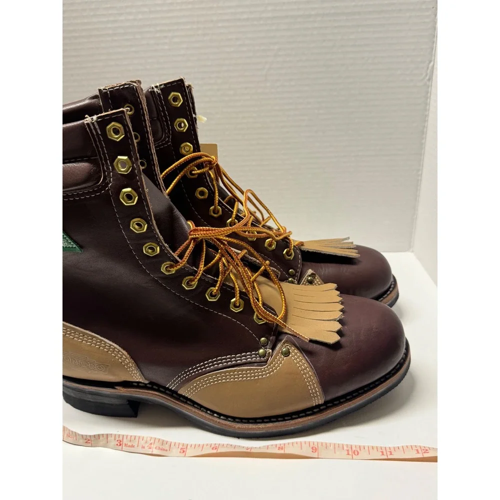 NWT VIntage  Canada West Leather Work Boots Mens 10.5 EEE Canada CSA Grade 1 90s
